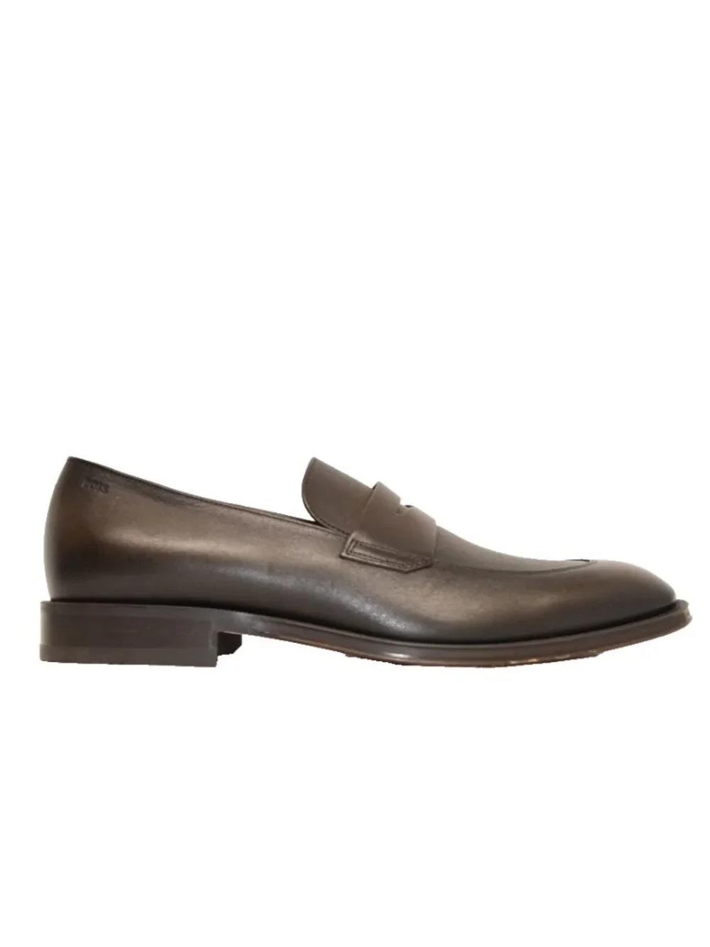 New! Boss Hugo Derreck Penny Loafer Shoes Brown 8 US M DD541 Made in Italy